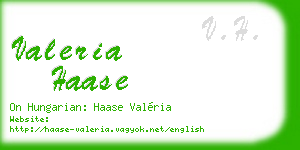 valeria haase business card